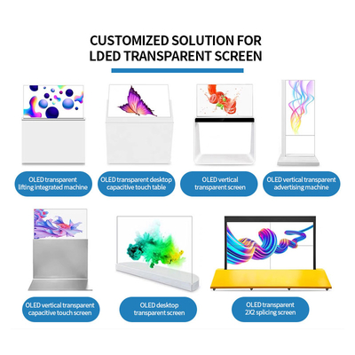 Commercial Desktop Type Smart Oled Advertising Tv Android Hd 55 Inch Transparent Oled Screen Display Tv