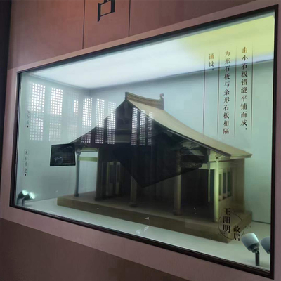 43 Inch Transparent LCD 3D Advertising Display Box 1280*800 Capacitive Touch Screen Interactive Touch Showcase