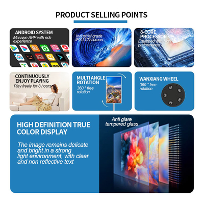 32-Inch Portable TV Smart Flat Screen Touch Smart Tvs 4k Small Mobile Mini Mobile Tv Portable Wireless Interactive Screen