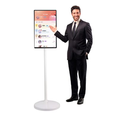 24 Inch Smart Portable TV Ultra Narrow Bezel Wireless Indoor Rolling TV With Built-In Camera