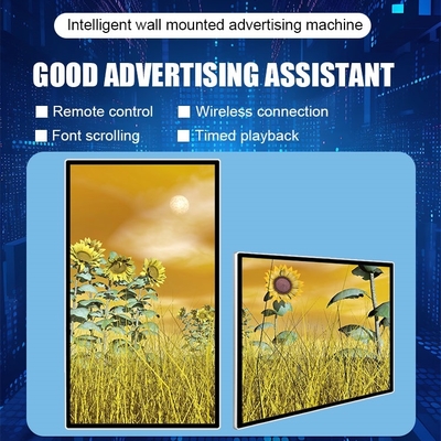 43 Inch Ultra-thin Wall Mounted Retail Digital LCD Advertising Machine, Commercial Interactive Display Digital Signage
