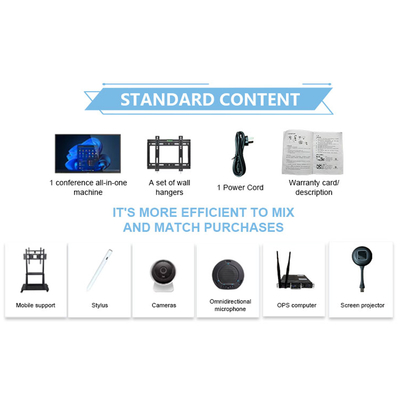 LCD HD Infrared Touch Interactive Whiteboard Intelligent Conference Tablet Teaching All-in-One Machine
